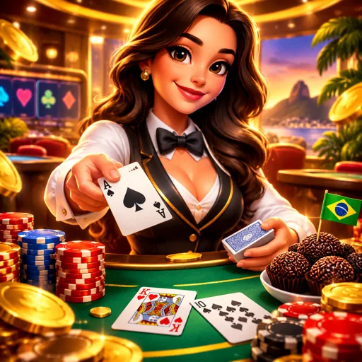 Mesa de blackjack multimão com três posições de aposta
