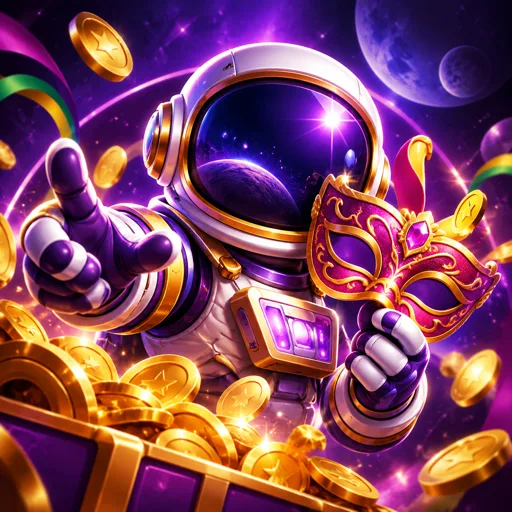 Capa do crash game Spaceman com astronauta flutuando