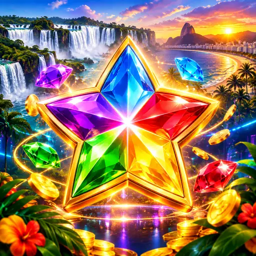 Capa do slot Starburst com gemas coloridas no espaço